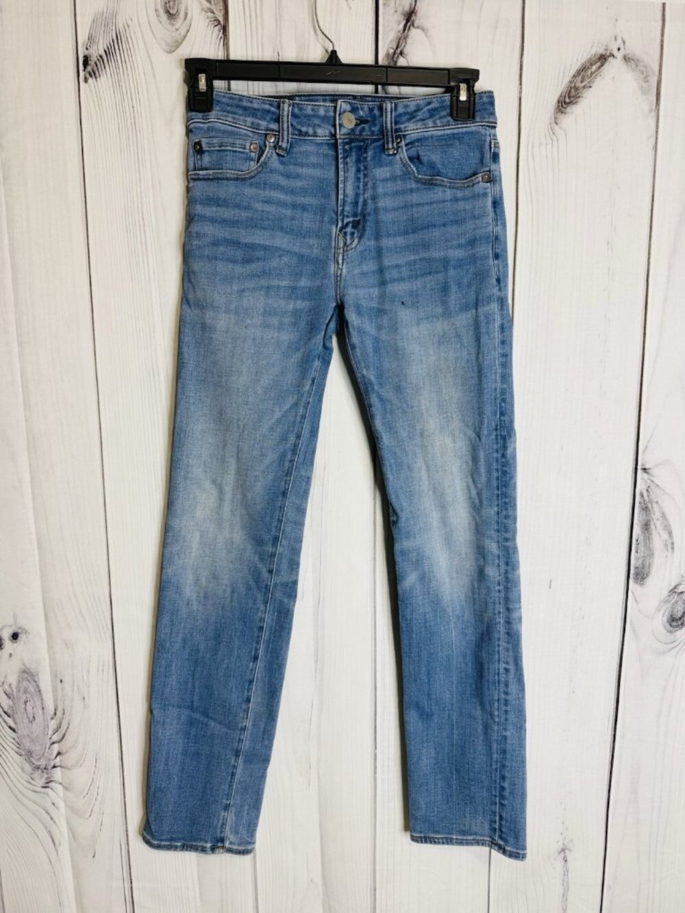American Eagle Slim Straight Jeans Men 28x32 Blue Next Level Airflex Medium Wash